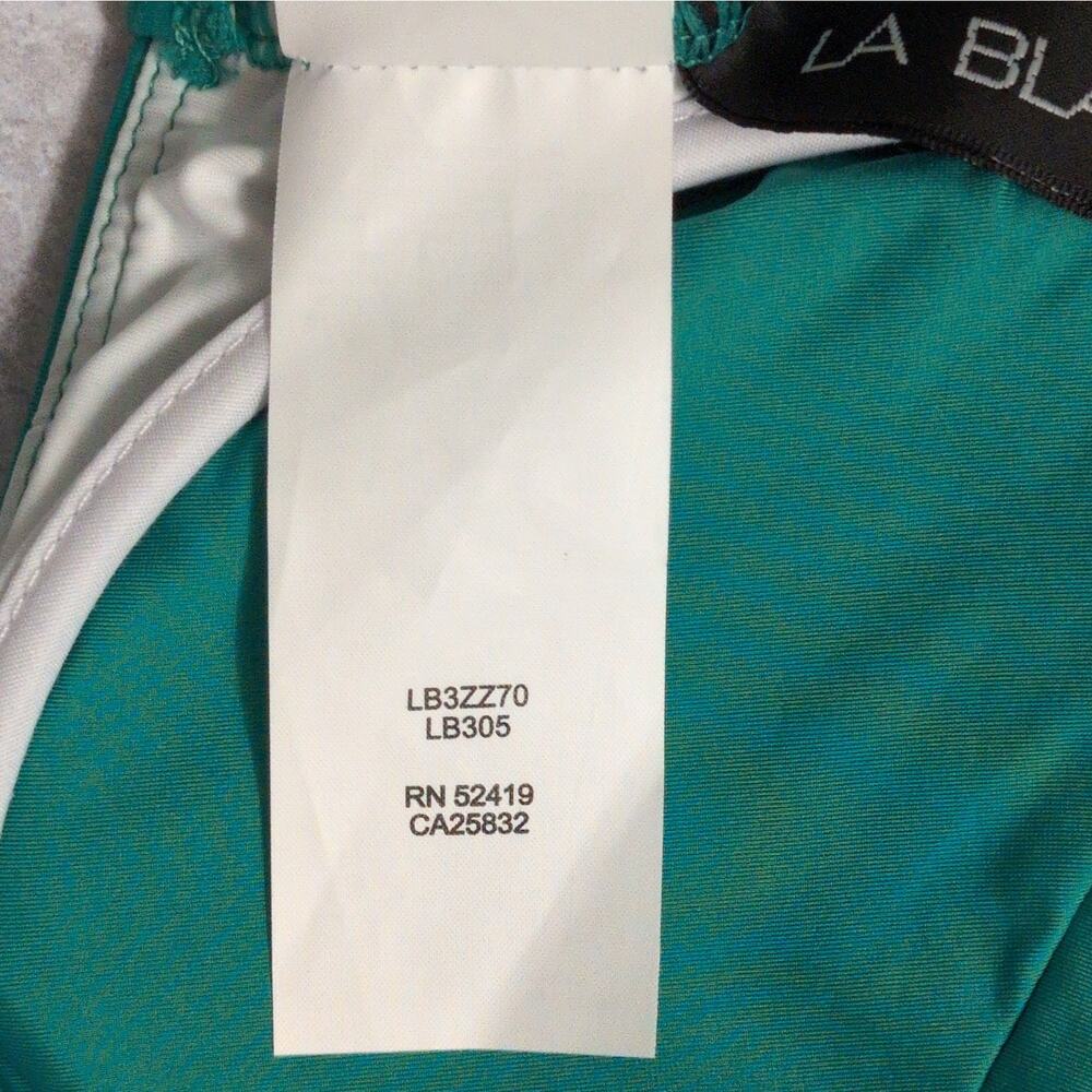 La Blanca Emerald Green Island Goddess Underwire Twist Front Bra Top Size 14 New - Picture 8 of 11